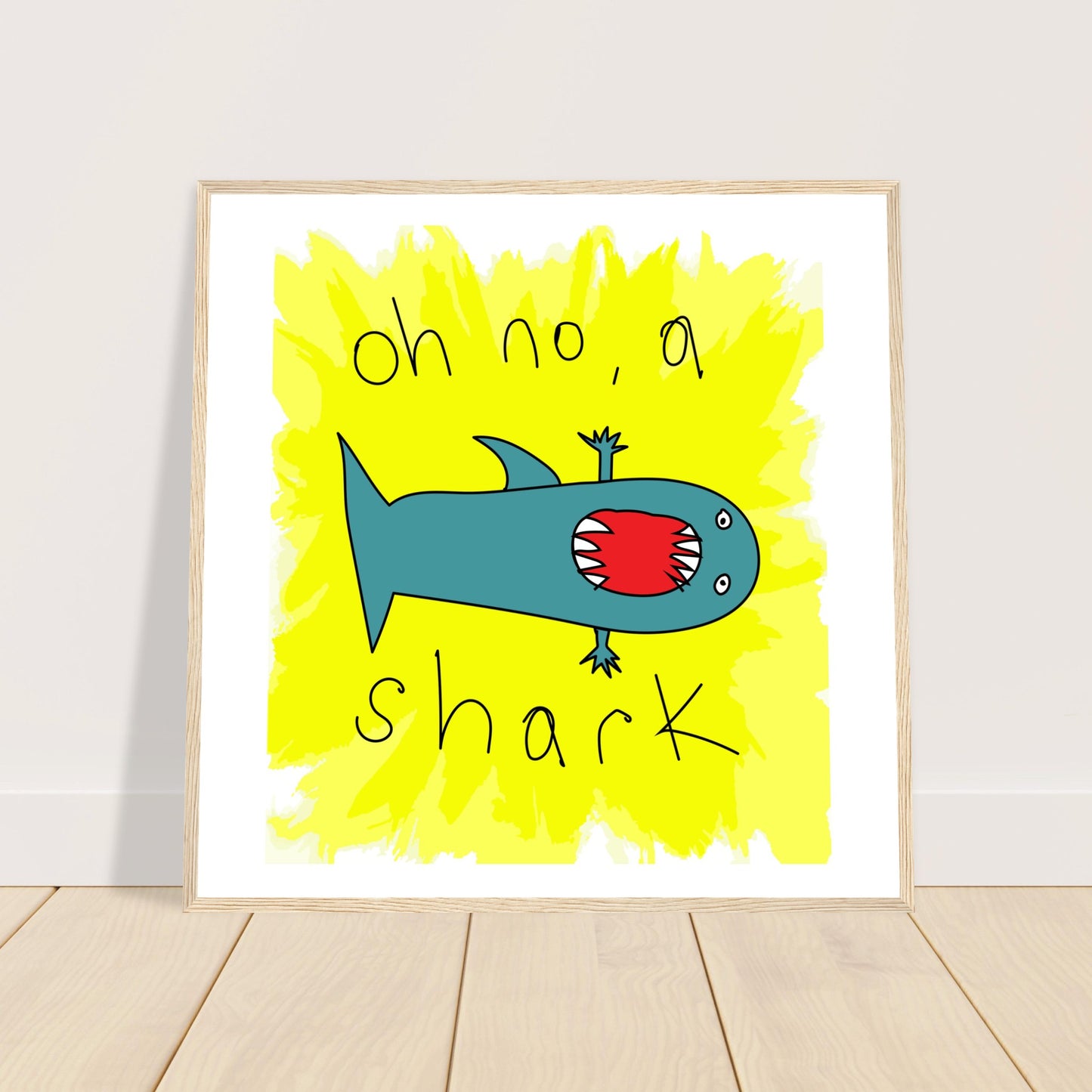 Oh no, a Shark - Framed Art and Posters