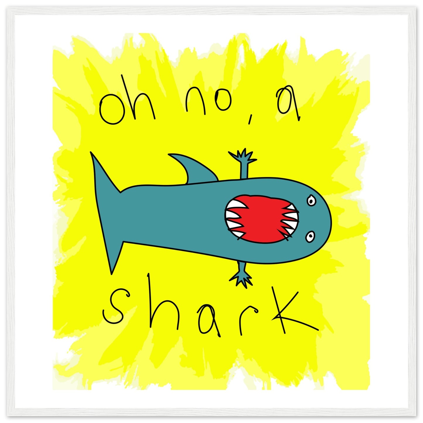 Oh no, a Shark - Framed Art and Posters