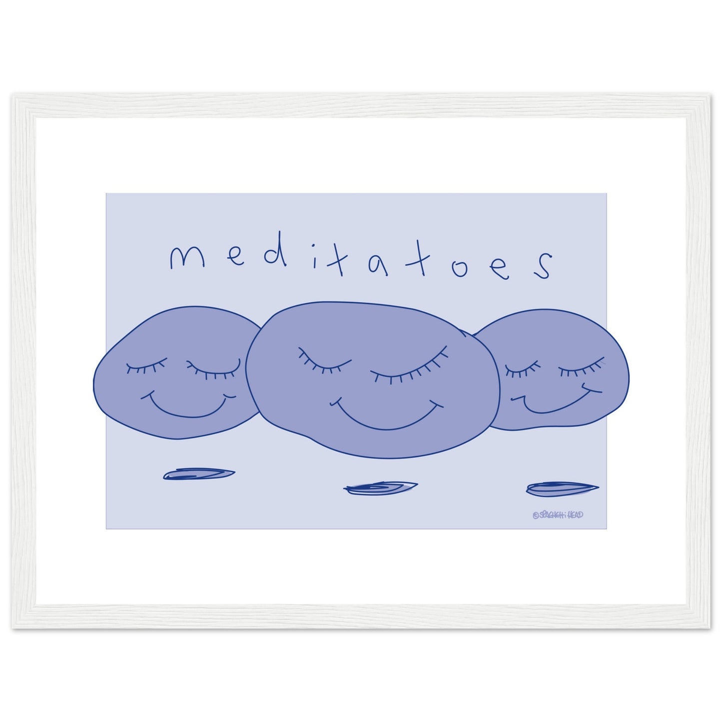 Meditatoes - Premium Matte Paper Wooden Framed Poster