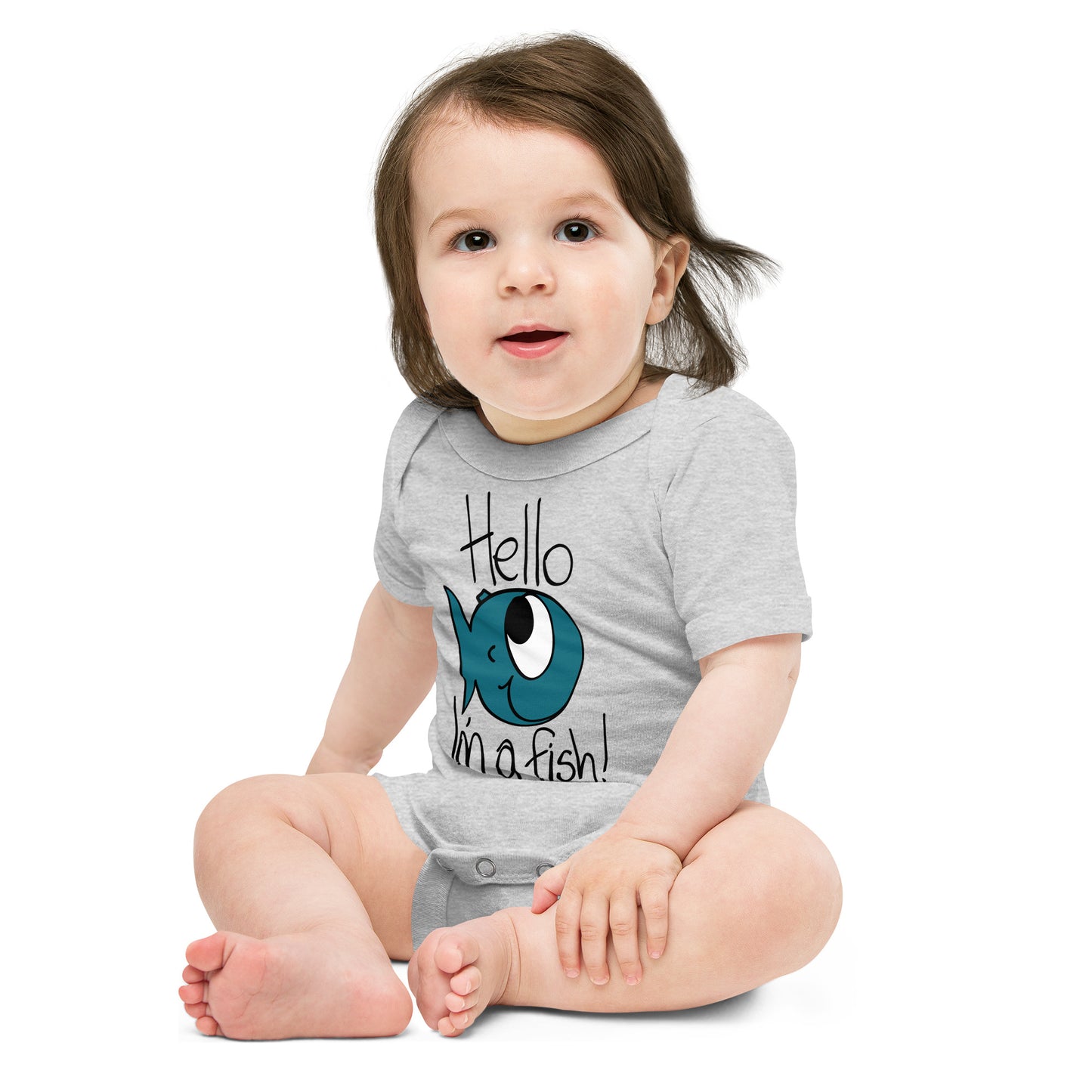 Hello, I'm a Fish! - Baby short sleeve one piece