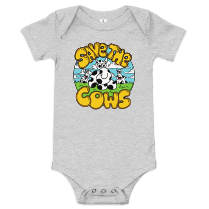 Save the Cows - Baby short sleeve one piece