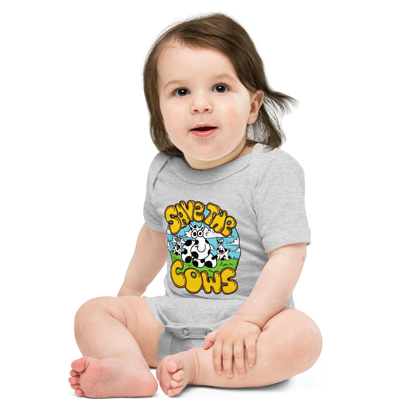 Save the Cows - Baby short sleeve one piece