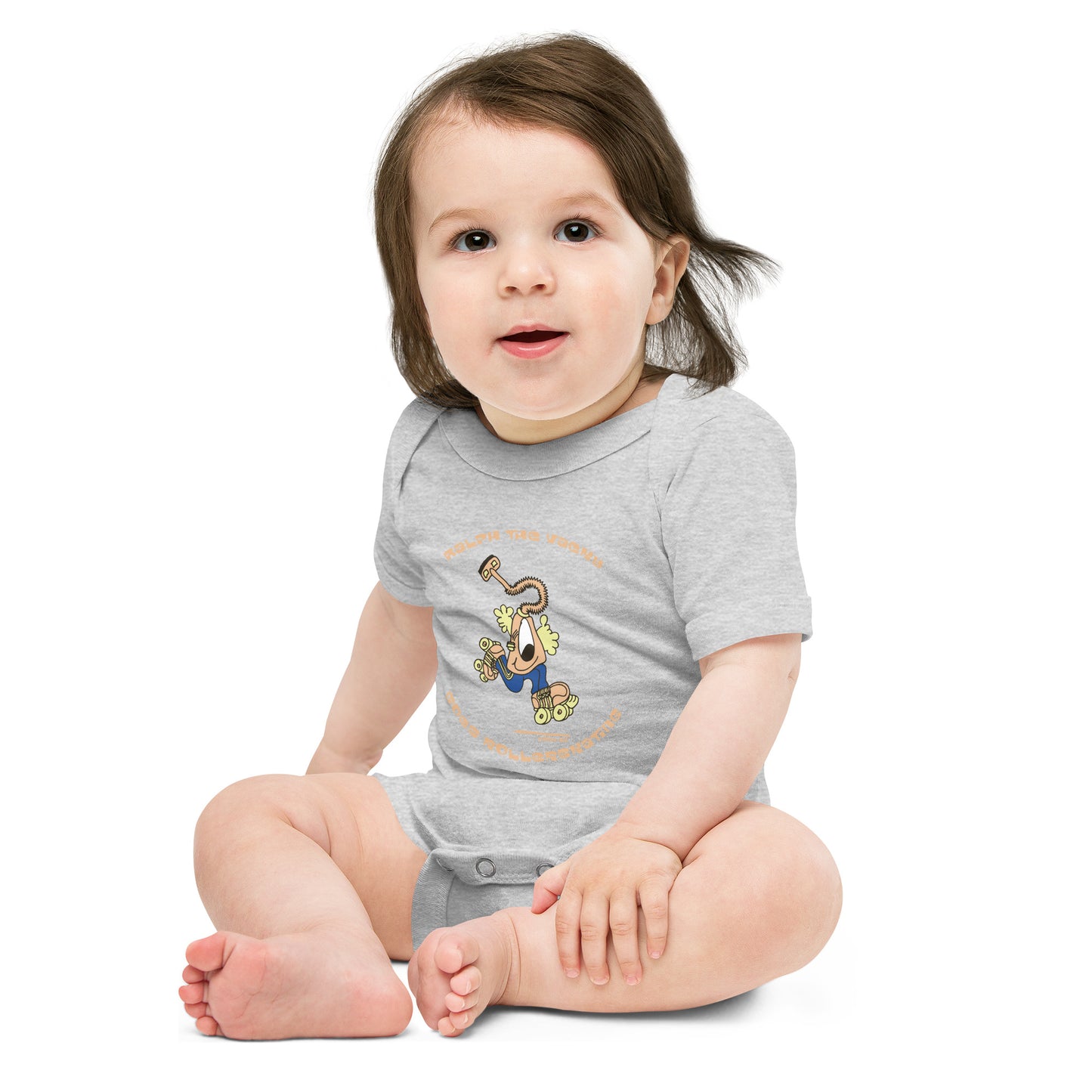 Ralph the Vacky goes Rollerskating - Baby short sleeve one piece