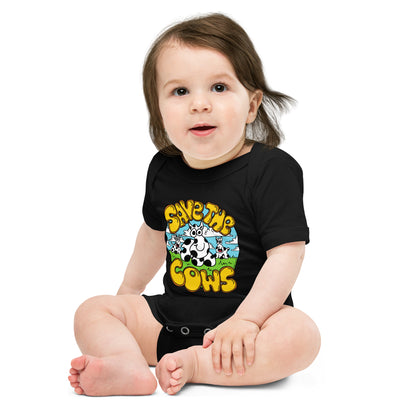 Save the Cows - Baby short sleeve one piece