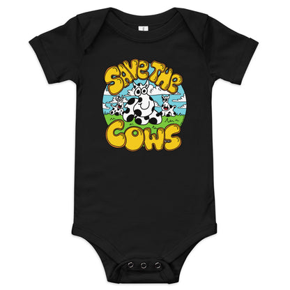 Save the Cows - Baby short sleeve one piece