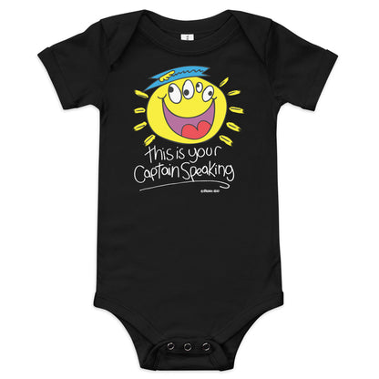 this is your Captain speaking! - Baby short sleeve one piece