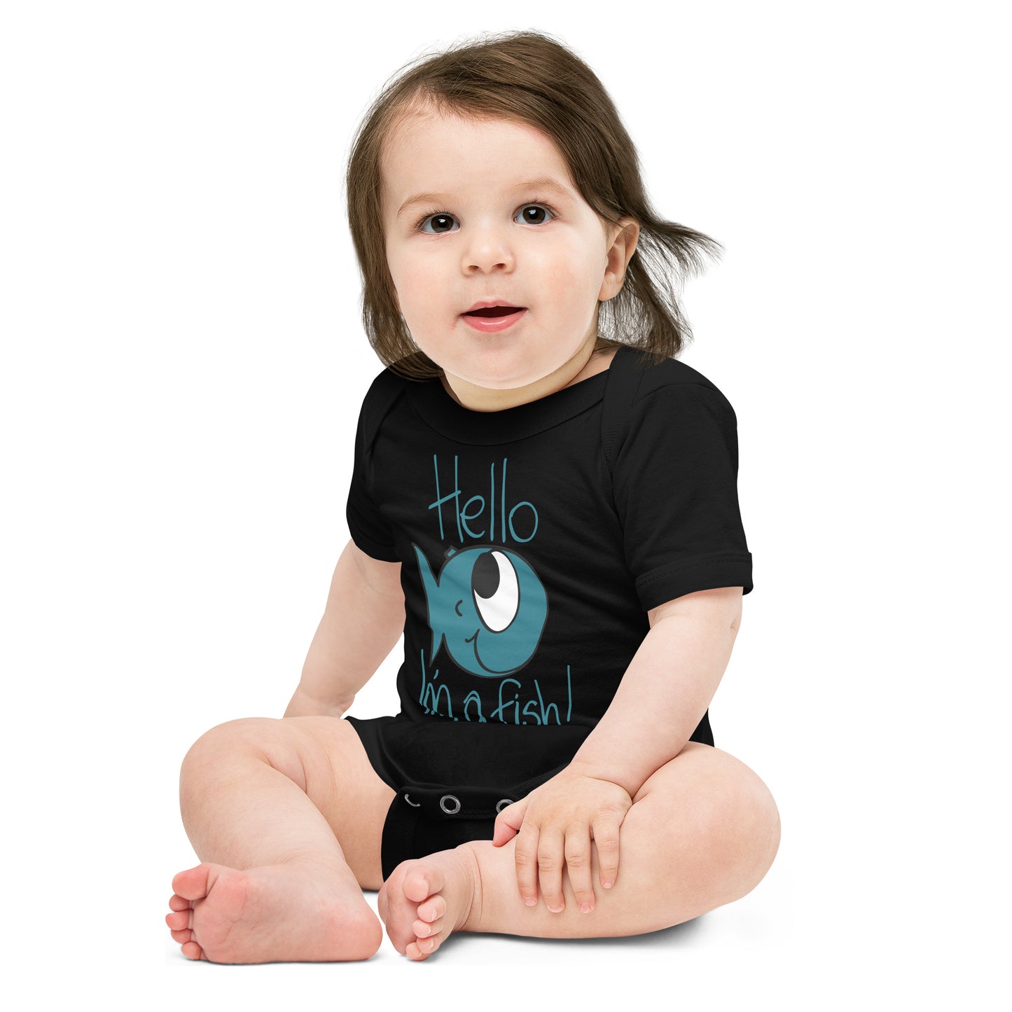 Hello, I'm a Fish! - Baby short sleeve one piece