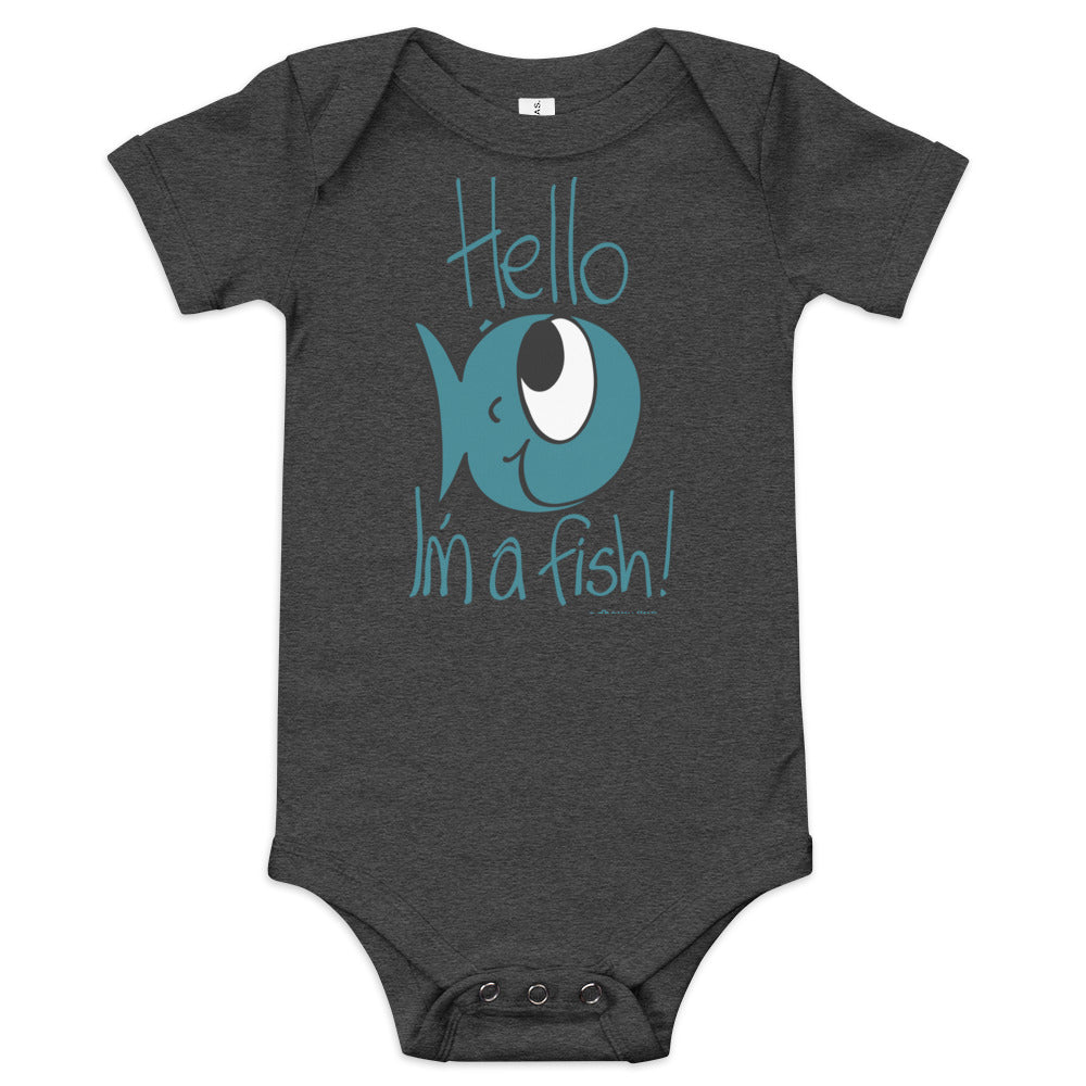 Hello, I'm a Fish! - Baby short sleeve one piece