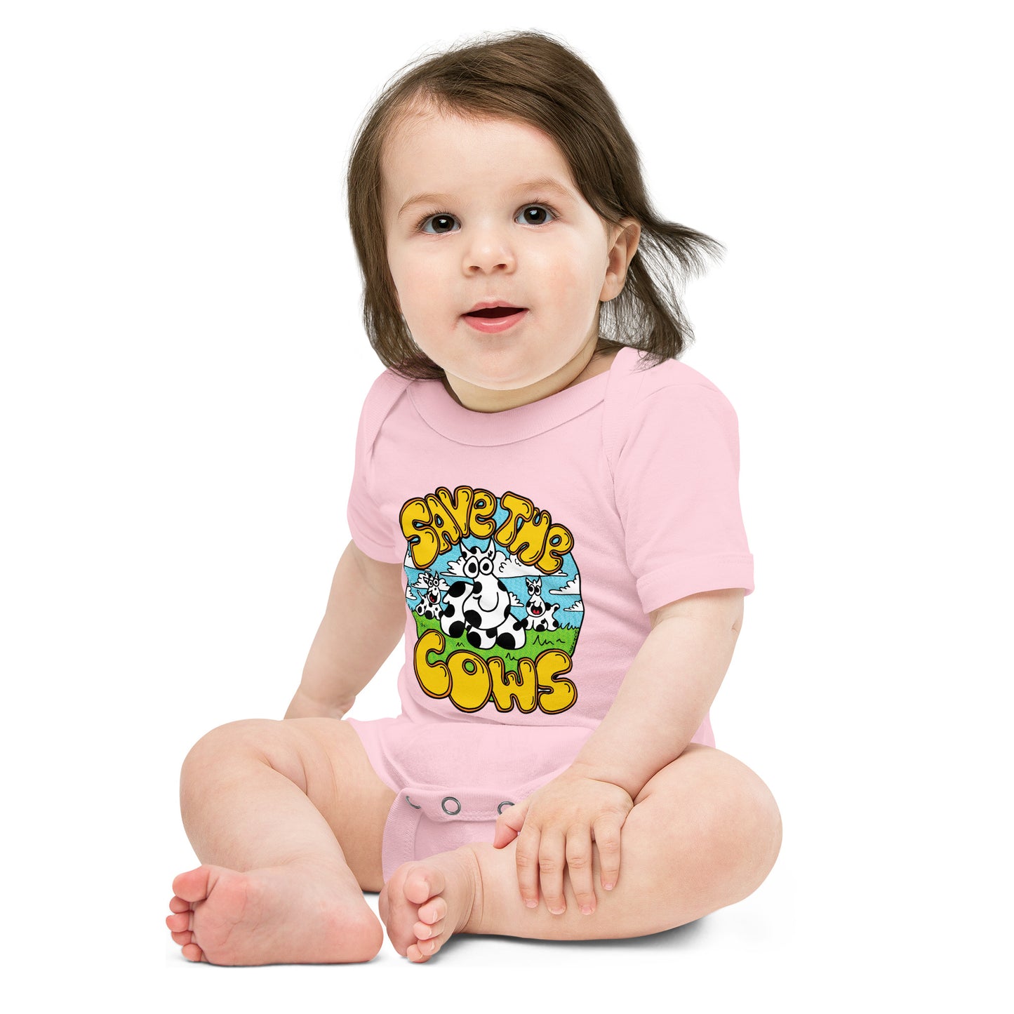 Save the Cows - Baby short sleeve one piece