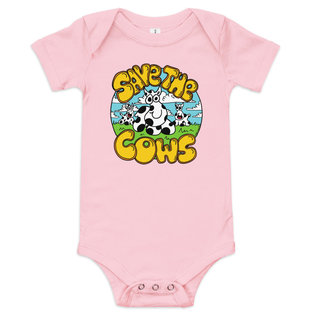 Save the Cows - Baby short sleeve one piece