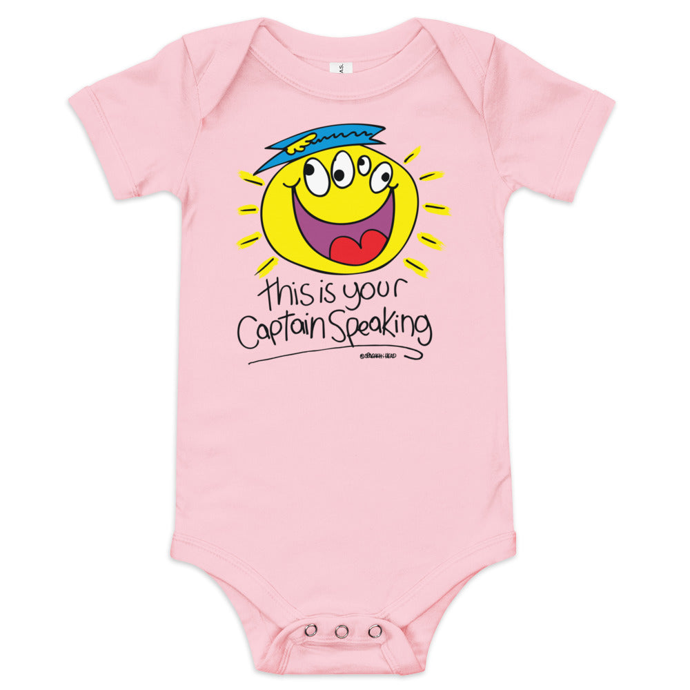 this is your Captain speaking! - Baby short sleeve one piece