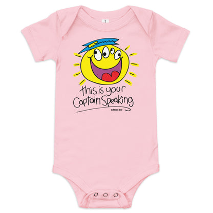 this is your Captain speaking! - Baby short sleeve one piece