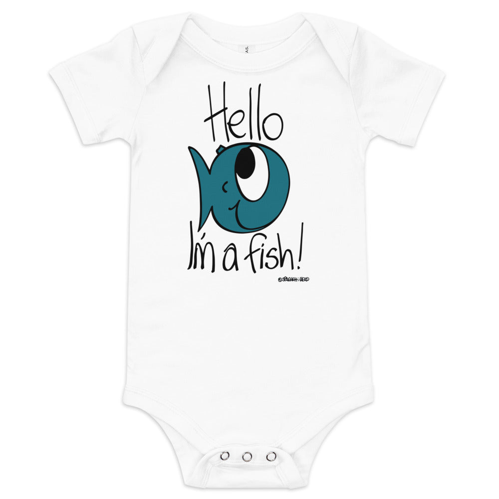 Hello, I'm a Fish! - Baby short sleeve one piece