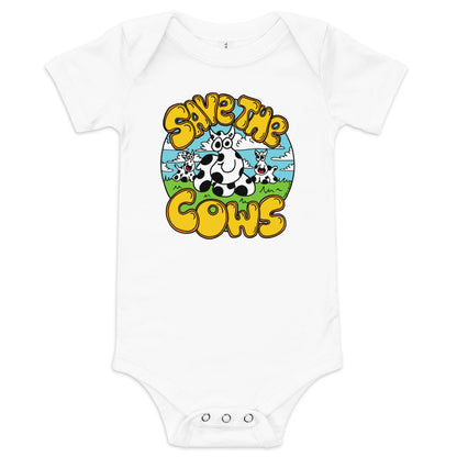 Save the Cows - Baby short sleeve one piece