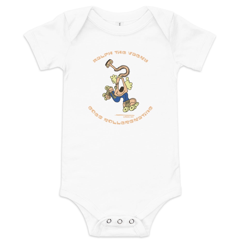 Ralph the Vacky goes Rollerskating - Baby short sleeve one piece