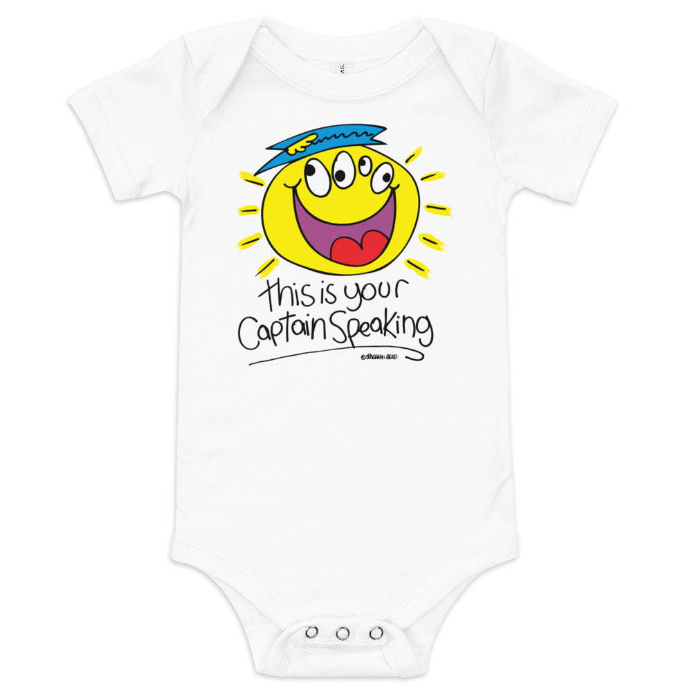 this is your Captain speaking! - Baby short sleeve one piece