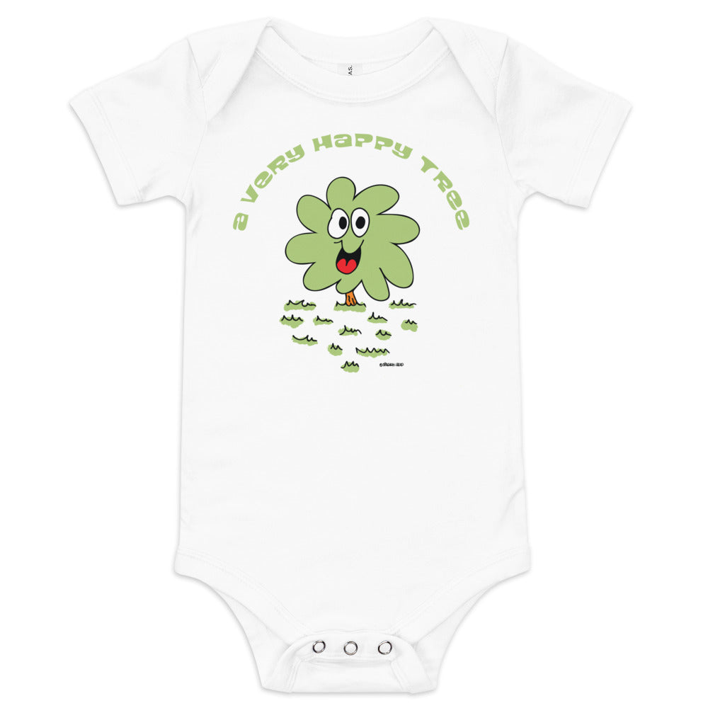 A very happy tree - Baby short sleeve one piece