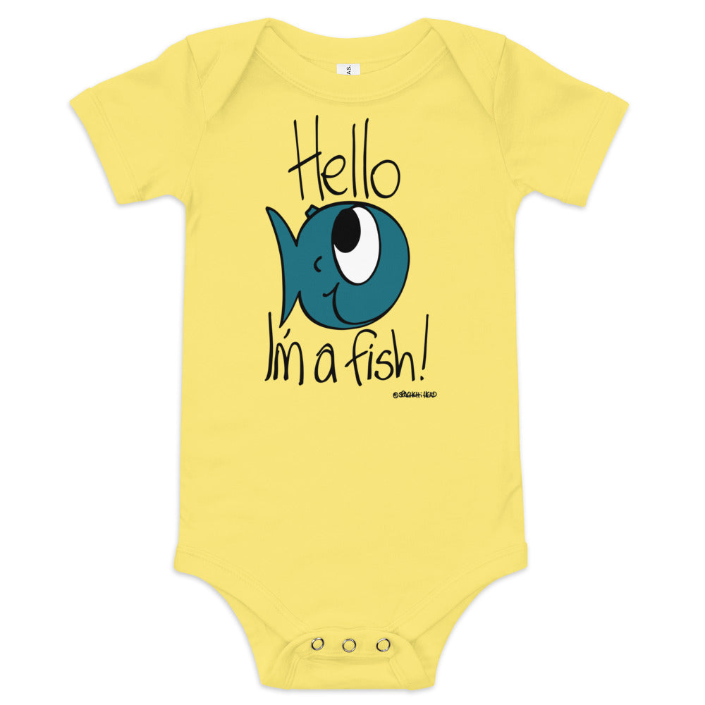 Hello, I'm a Fish! - Baby short sleeve one piece