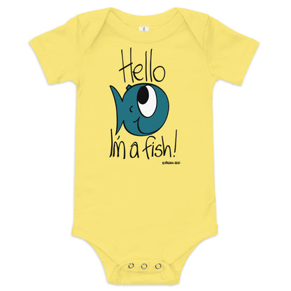 Hello, I'm a Fish! - Baby short sleeve one piece