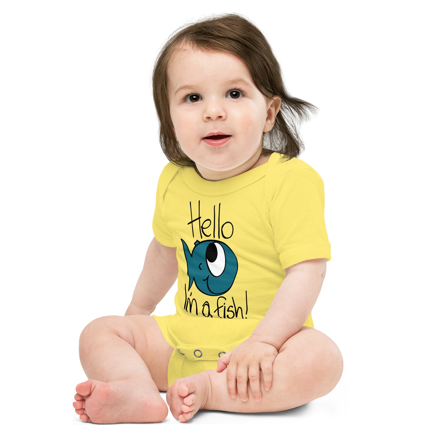 Hello, I'm a Fish! - Baby short sleeve one piece