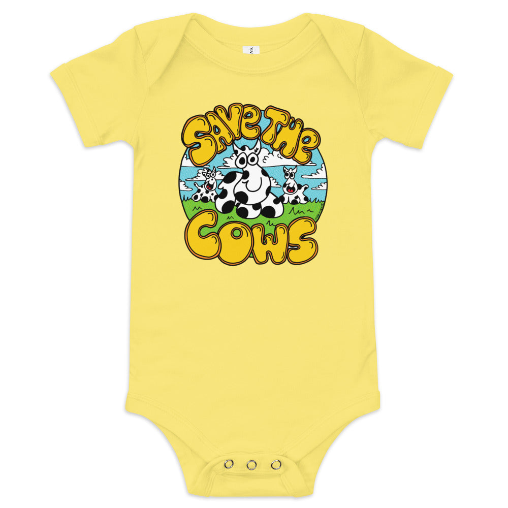 Save the Cows - Baby short sleeve one piece