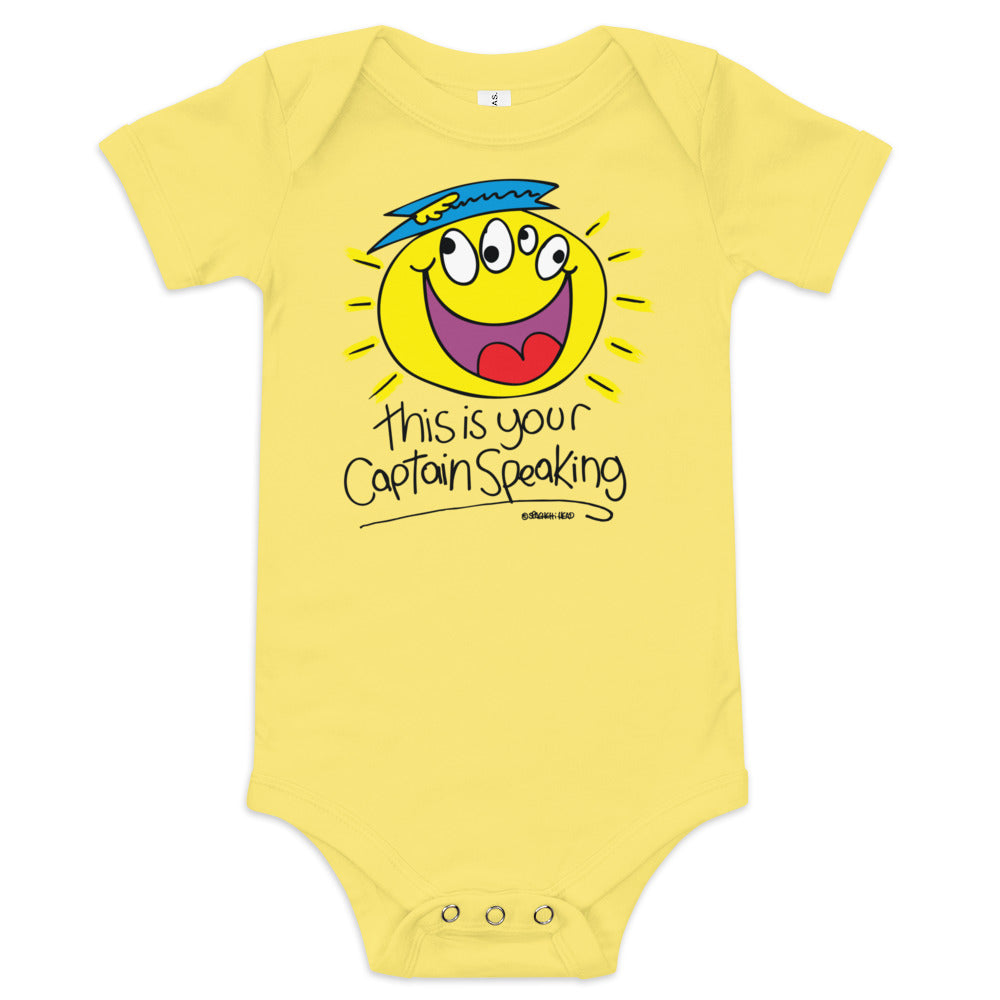 this is your Captain speaking! - Baby short sleeve one piece