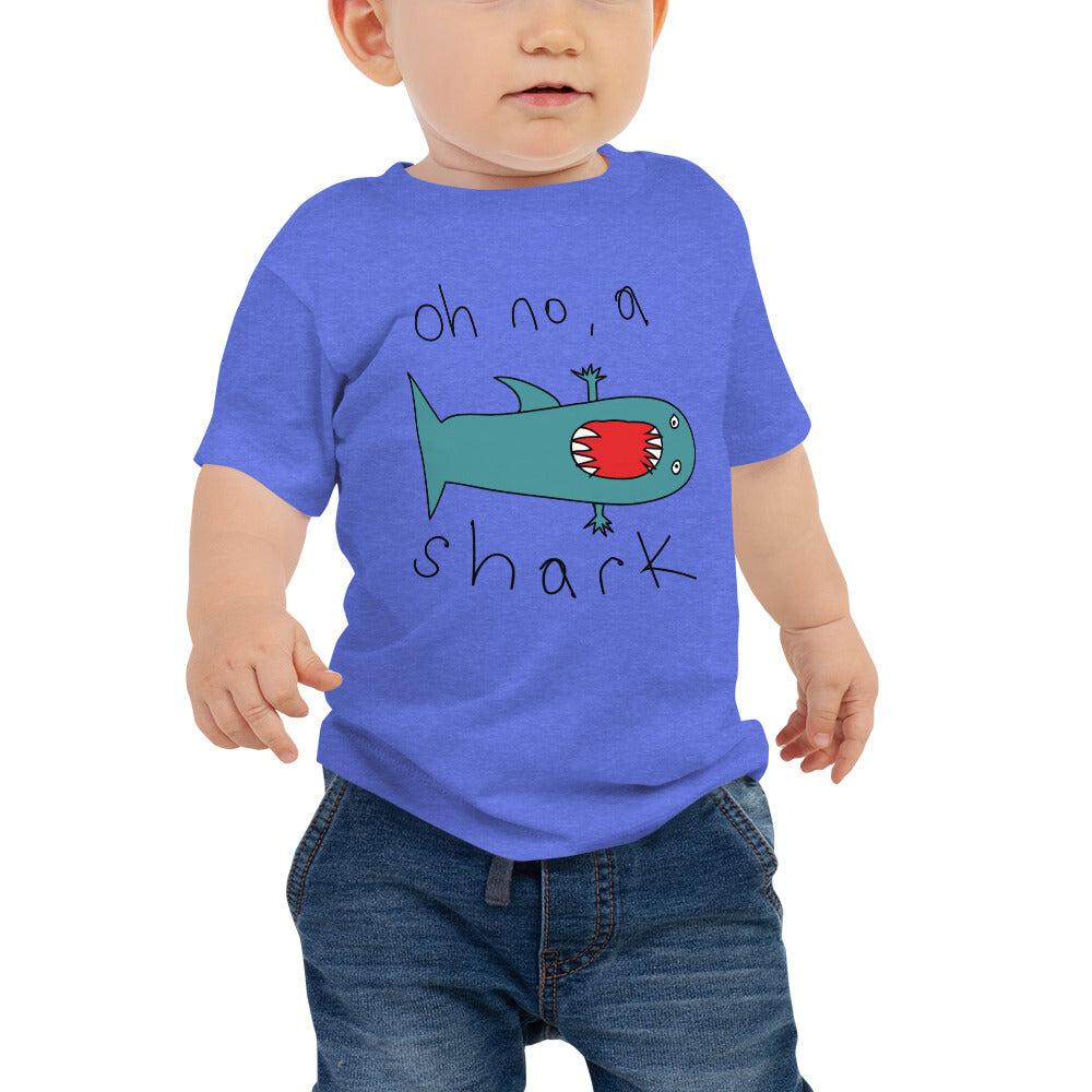 Oh no a Shark - Baby Jersey Short Sleeve Tee