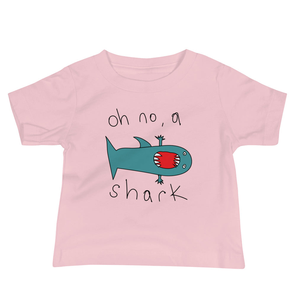 Oh no a Shark - Baby Jersey Short Sleeve Tee