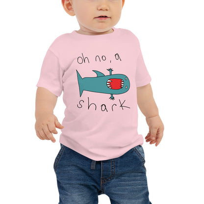 Oh no a Shark - Baby Jersey Short Sleeve Tee