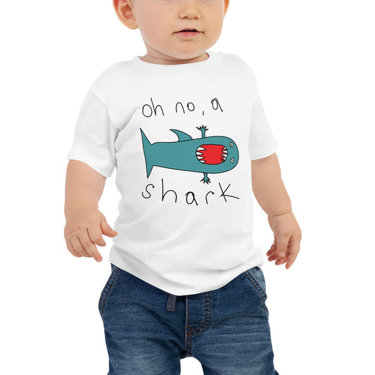 Oh no a Shark - Baby Jersey Short Sleeve Tee