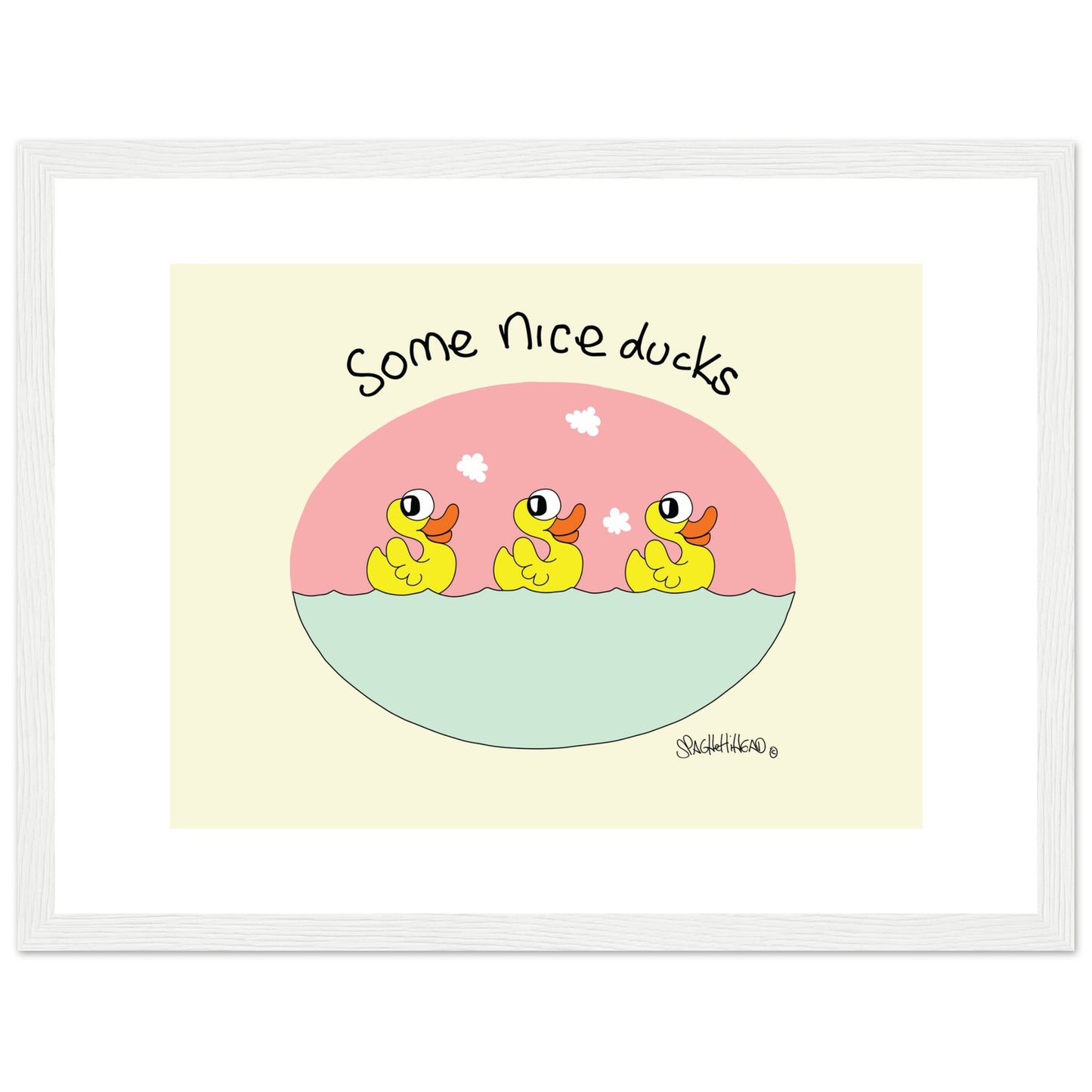 Some nice ducks - Premium Matte Paper Wooden Framed Poster