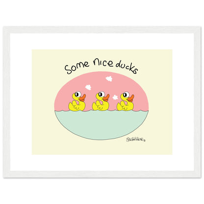 Some nice ducks - Premium Matte Paper Wooden Framed Poster