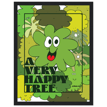 A very happy tree! - Premium Matte Paper Wooden Framed Poster