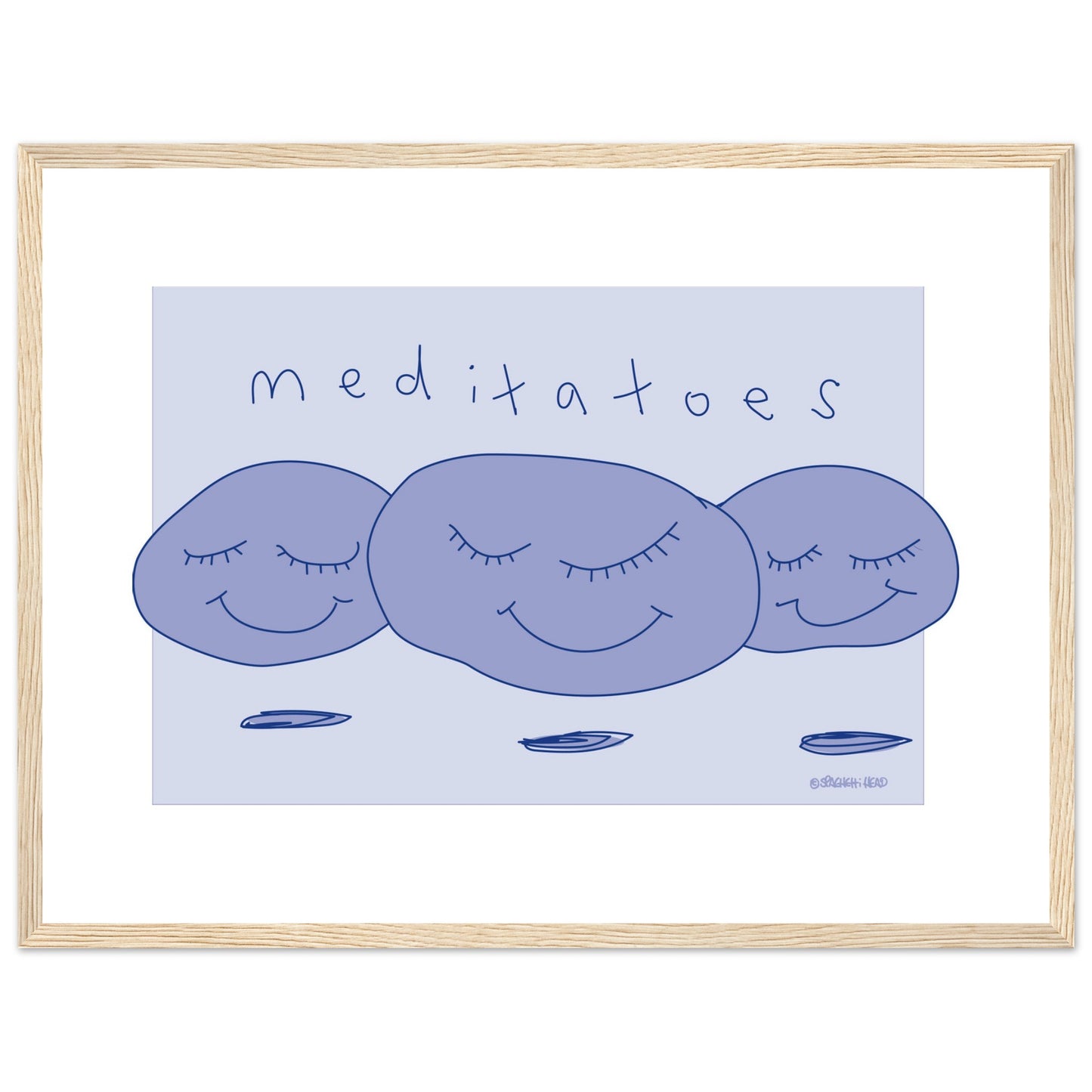 Meditatoes - Premium Matte Paper Wooden Framed Poster