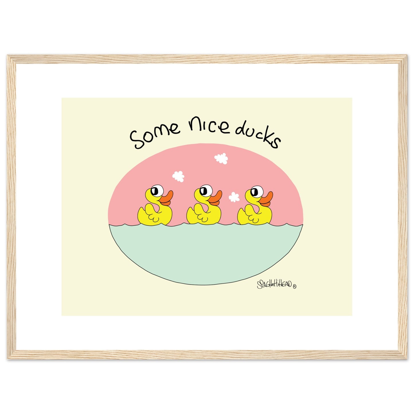 Some nice ducks - Premium Matte Paper Wooden Framed Poster