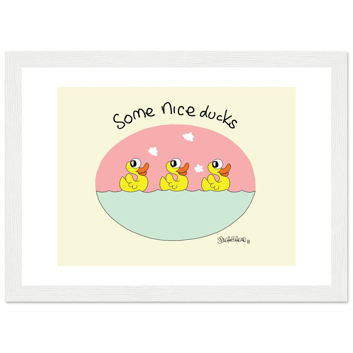 Some nice ducks - Premium Matte Paper Wooden Framed Poster