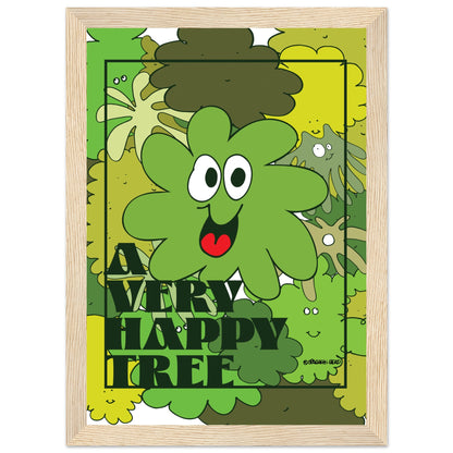 A very happy tree! - Premium Matte Paper Wooden Framed Poster