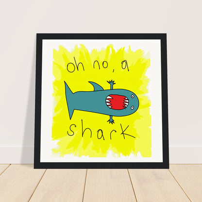 Oh no, a Shark - Framed Art and Posters