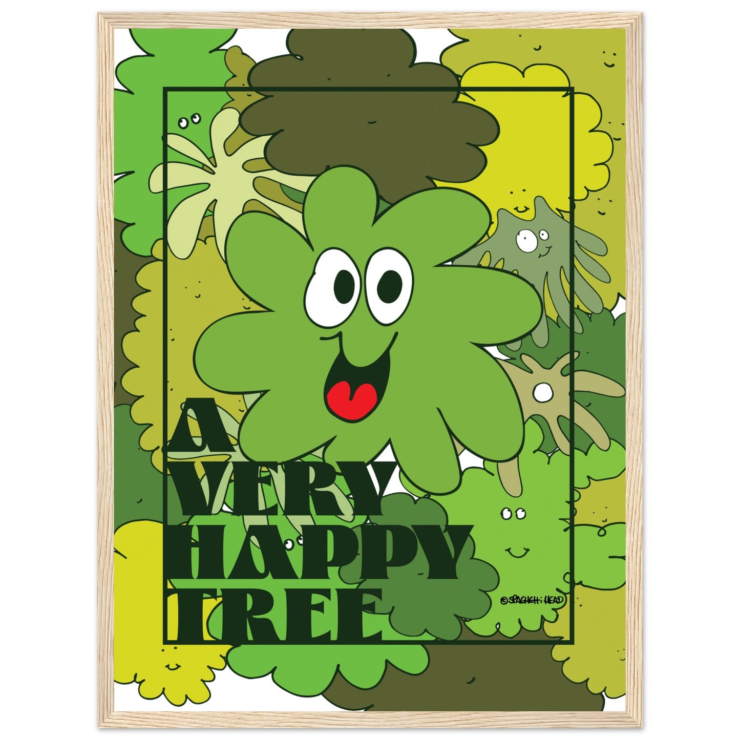 A very happy tree! - Premium Matte Paper Wooden Framed Poster