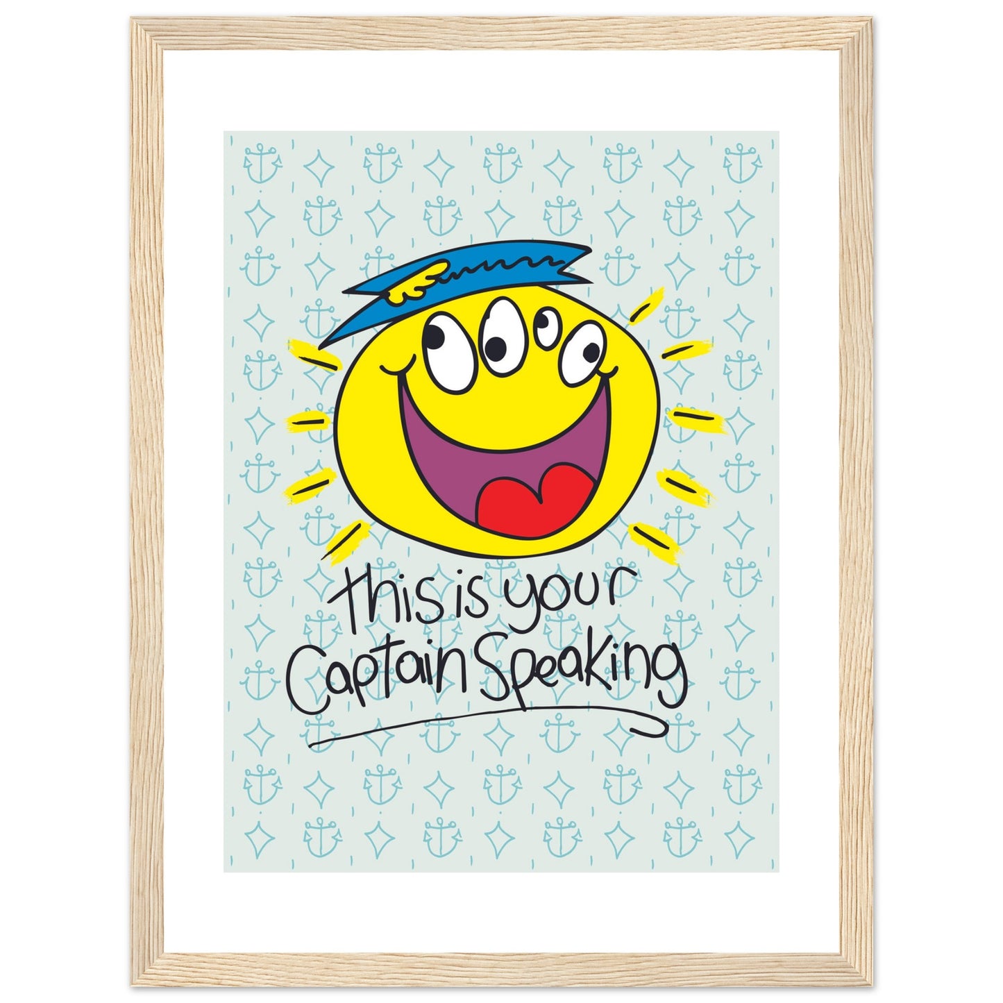 This is your Captain speaking - Premium Matte Paper Wooden Framed Poster