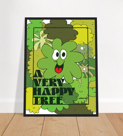 A very happy tree! - Premium Matte Paper Wooden Framed Poster