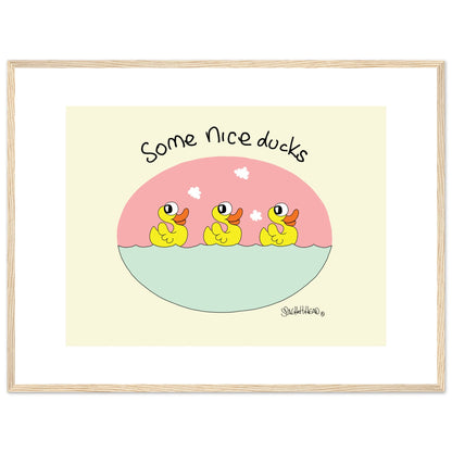 Some nice ducks - Premium Matte Paper Wooden Framed Poster