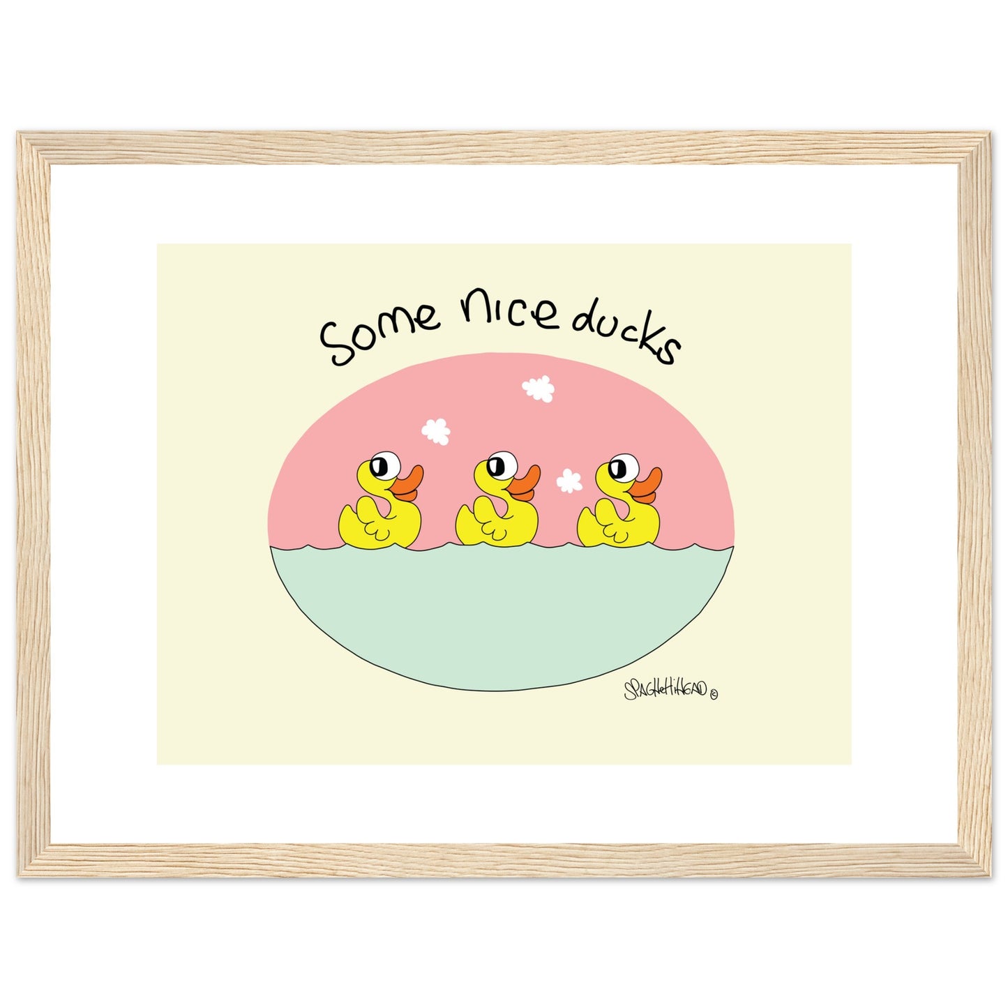 Some nice ducks - Premium Matte Paper Wooden Framed Poster