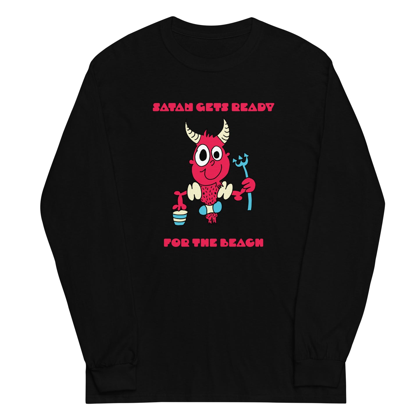 Satan gets ready for the beach - Men’s Long Sleeve Shirt