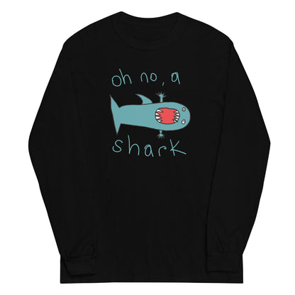 Oh no a shark - Men’s Long Sleeve Shirt