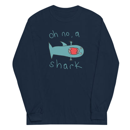 Oh no a shark - Men’s Long Sleeve Shirt