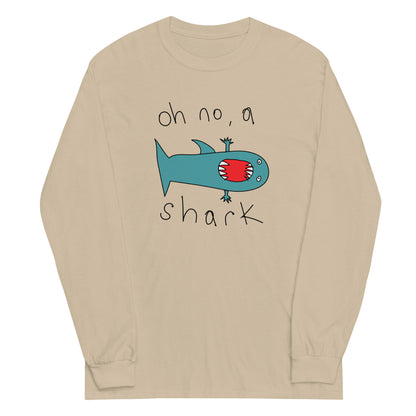 Oh no a shark - Men’s Long Sleeve Shirt