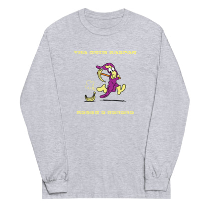 The Grim Reaper races a Banana - Men’s Long Sleeve Shirt