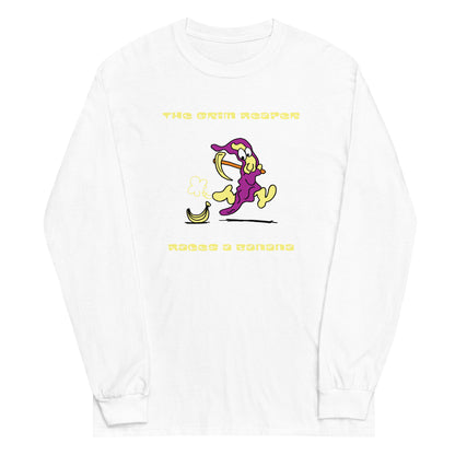 The Grim Reaper races a Banana - Men’s Long Sleeve Shirt