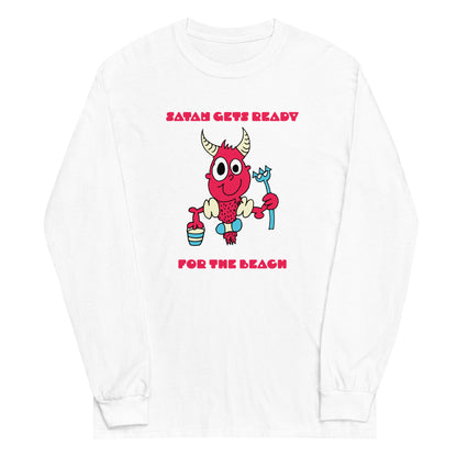 Satan gets ready for the beach - Men’s Long Sleeve Shirt